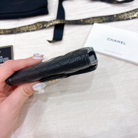 95% NEW CHANEL CARD HOLD WALLET WITH FULL PACKAGING, HOLIDAY RIBBON - Picture 10 of 14